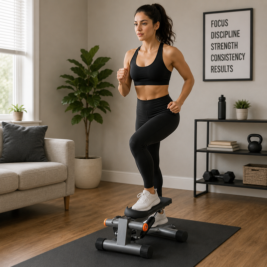 FitSynca Hydraulic Mini Stepper | Resistance Band Included