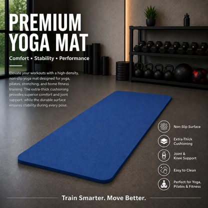FitSynca Large Exercise Mat — 78×51" | 10mm Thick