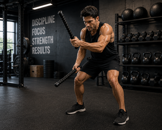 FitSynca Ropeless Battle Rope | Non-Slip Handles | Indoor & Outdoor