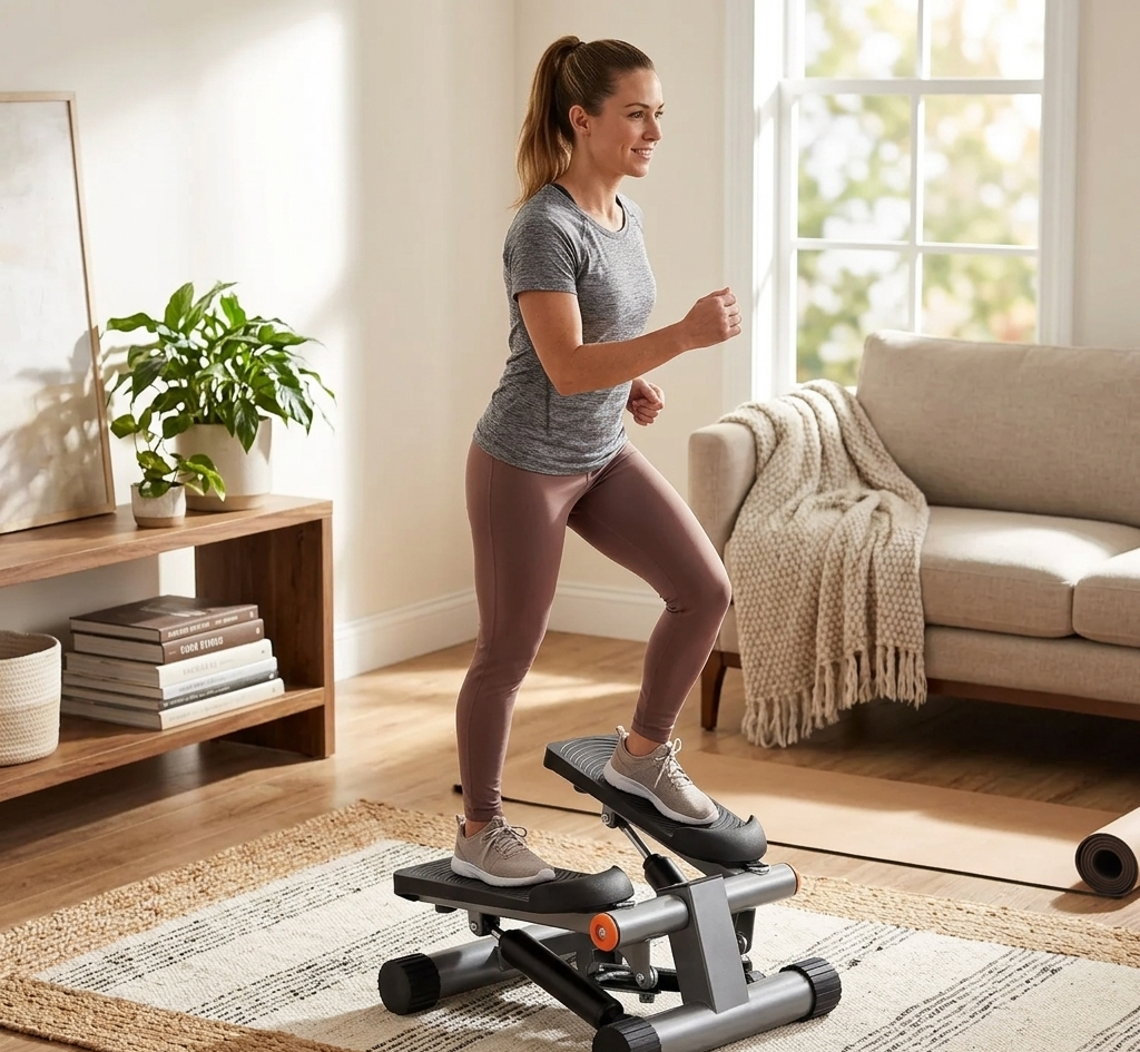 FitSynca Hydraulic Mini Stepper | Resistance Band Included
